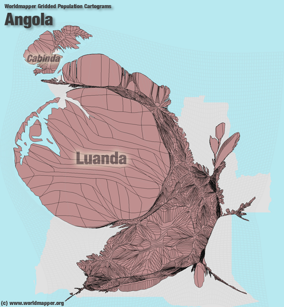 Angola Bevölkerung Verteilung